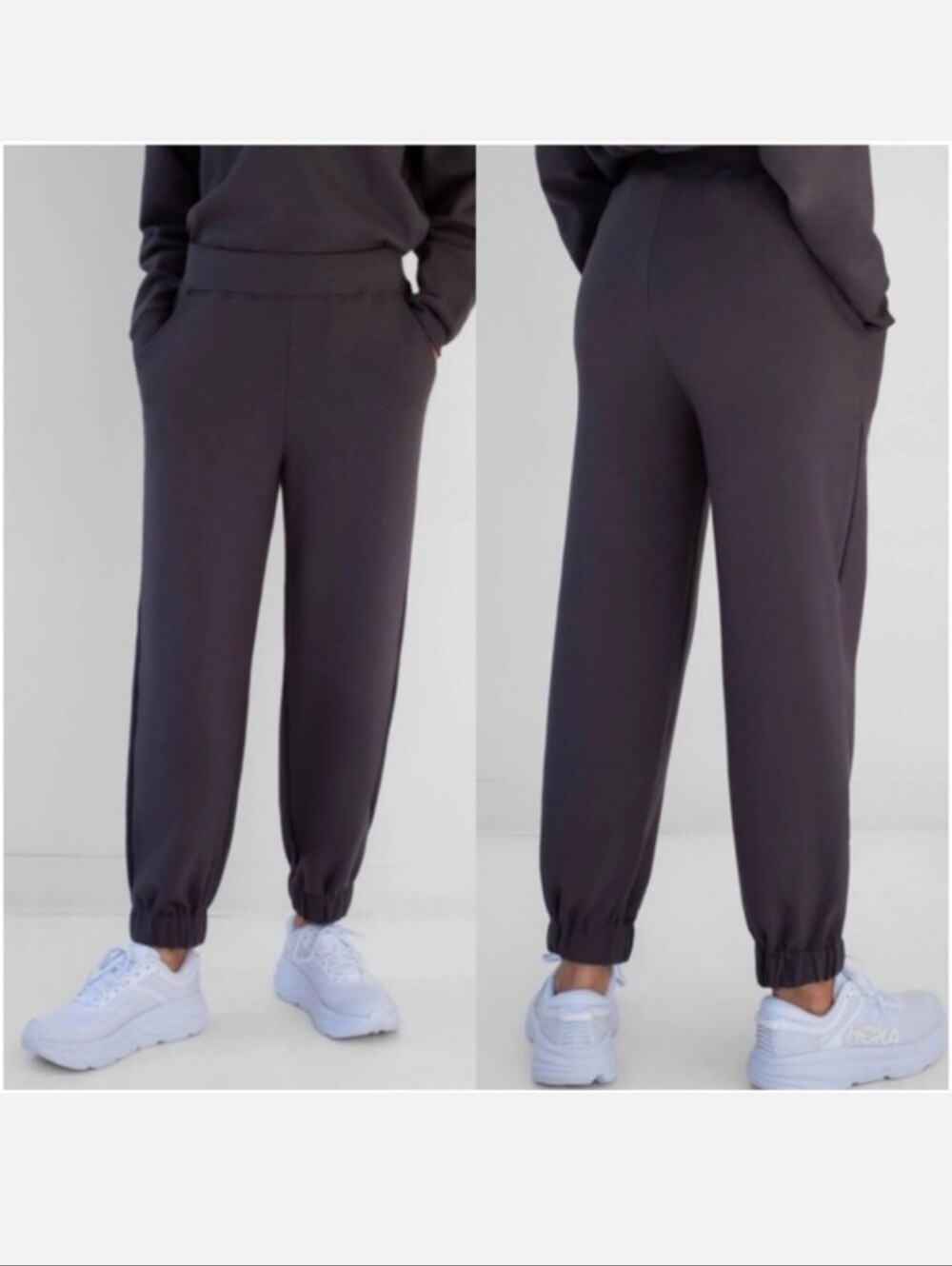AYR dark Grey Kalamata Cool Soft Ankle Crop Jogger Pants